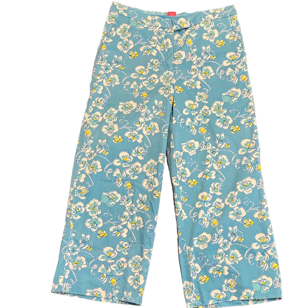 Key West Floral Lined Cropped Pants